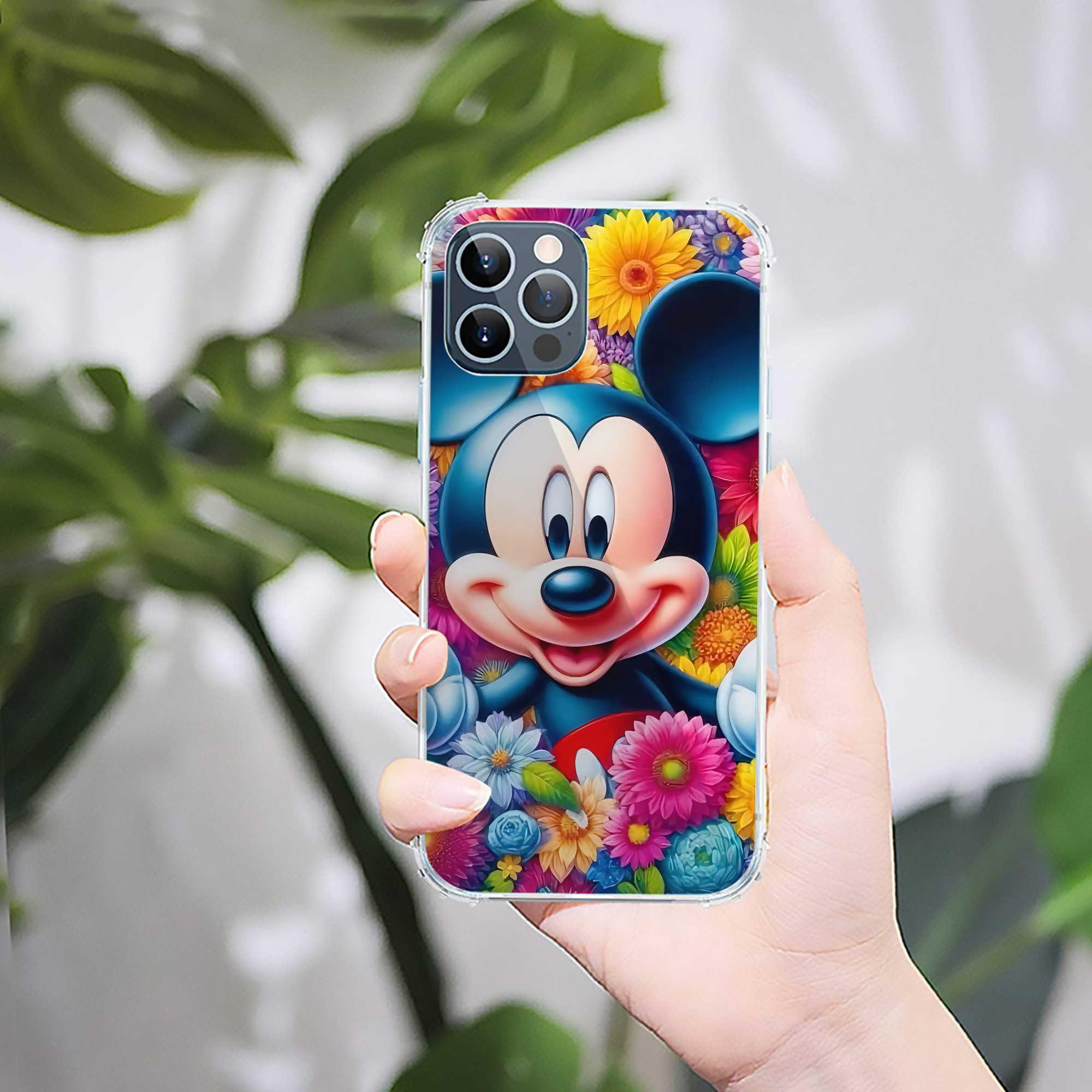 （画像用） ミッキーマウス Mickey Mouse 【iPhone 12シリーズ対応】透明スマホケース（クリアソフトケース）